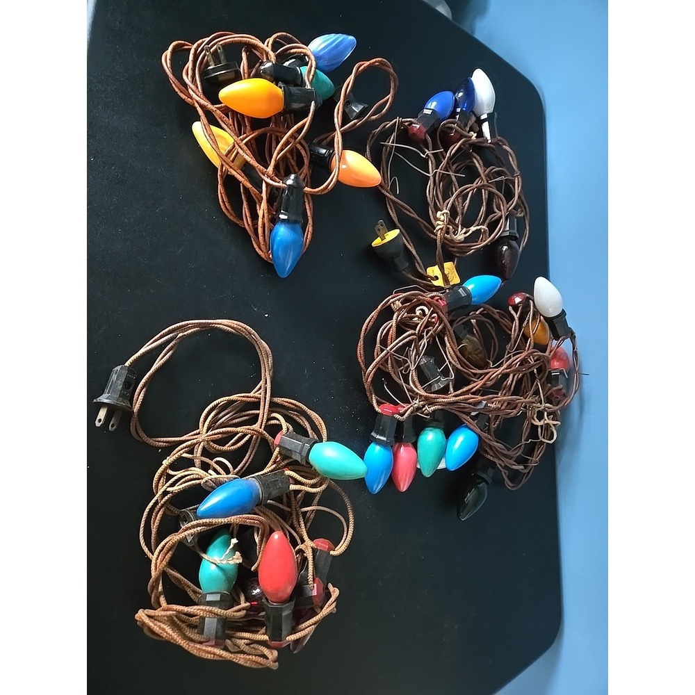 Vintage NOMA Christmas Lights 3 Strings Lights